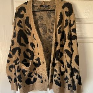 Animal print cardigan